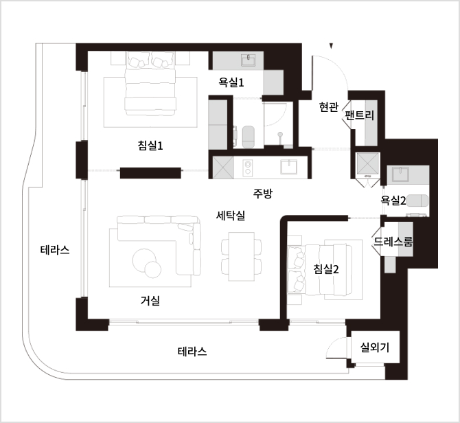 B2 TYPE 평면도 